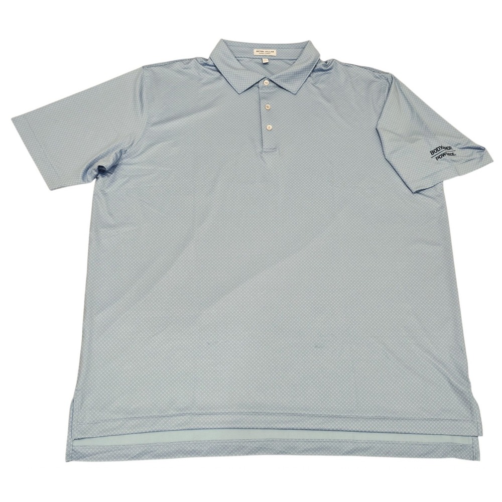 Peter Millar Summer Comfort Golf Polo Men's XXL Blue BodyArmor Powerade Logo